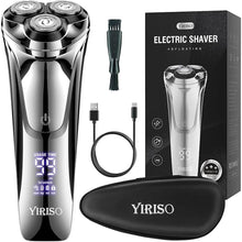 Load image into Gallery viewer, Electric Razor for Men, Men’s Electric Shavers, Wet &amp; Dry Shaver with Pop-up Trimmer, USB-C Rechargeable Waterproof Portable Shaver with LCD Display/Travel Organizer/Travel Lock Ideal Men Gift
