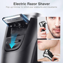 Load image into Gallery viewer, Electric Razor for Men, Men’s Electric Shavers, Wet &amp; Dry Shaver with Pop-up Trimmer, USB-C Rechargeable Waterproof Portable Shaver with LCD Display/Travel Organizer/Travel Lock Ideal Men Gift
