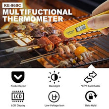 Load image into Gallery viewer, Non Contact Mini Food Thermometer, IR Thermometer Pen, Kethvoz Digital Infrared Thermometer for Cooking 960C Meausre Temp -22 to 527? for Kitchen, Wine, Soap/Candy DIY Making?2-Pack?
