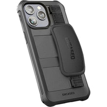 Load image into Gallery viewer, Encased Rugged Hand Strap Case Designed for iPhone 15 Pro Max Case with Belt Clip Phone Holster, Heavy Duty Military-Grade Protection [Falcon Armor]
