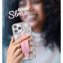 Load image into Gallery viewer, ENCASED Finger Loop Case, Designed for iPhone 15 Pro Max (2023) Cute Floral Hand Strap Cover with Silicone Grip Phone Holder (Clear/Pink Flowers)

