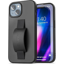 Load image into Gallery viewer, ENCASED Hand Strap Grip Case, Designed for iPhone 15 Case with Finger Loop (2023) Comfortable Silicone Phone Holder - Black
