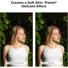 Load image into Gallery viewer, K&amp;F Concept 82mm Black Diffusion 1/2 Filter Mist Cinematic Effect Filter with 18 Multi-Layer Coatings for Video/Vlog/Portrait Photography (K-Series)
