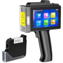Load image into Gallery viewer, TIJ800P Handheld Inkjet Printer 1 inch Portable Handheld Printer Gun 5 Inch Screen Quick Drying Inkjet Coding Machine for Batch Number/Date/Barcode/QR Code/Logo etc
