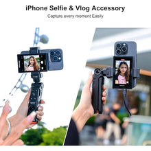 Load image into Gallery viewer, Newmowa Phone Vlog Selfie Monitor Screen, Magnetic Phone Holder Clip Mount, Using Phone Rear Camera for Selfie Vlog Live Stream TikTok, Compatible with iPhone (Support 4K 30fps Wired Recording)
