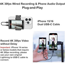 Load image into Gallery viewer, Newmowa Phone Vlog Selfie Monitor Screen, Magnetic Phone Holder Clip Mount, Using Phone Rear Camera for Selfie Vlog Live Stream TikTok, Compatible with iPhone (Support 4K 30fps Wired Recording)
