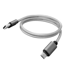 Load image into Gallery viewer, BoxWave Cable Compatible with RUIZU X02 Bluetooth MP3 Player - Micro USB DuraCable, Braided Micro USB Charging Cable - Space Grey
