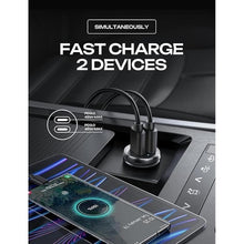 Load image into Gallery viewer, LISEN 90W USB C Car Charger, 2-Port PD 45W &amp; QC 3.0 USB C Cigarette Lighter Adapter for iPhone 16 [All Metal &amp; Mini] USB C Car Charger Fast Charging for iPhone 16/15/14/13 Pro, Galaxy S25/S24, iPad
