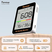 Load image into Gallery viewer, Temtop CO2 Monitor Indoor air Quality Monitor Portable CO2 Meter, CO2, Temperature, Humidity Home, Office or School
