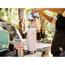 Load image into Gallery viewer, Stanley Classic Legendary Vacuum Bottle 1.0 qt | Wide Mouth with Leakproof Cup Lid | Keep Drinks Hot or Cold | Packable for Travel | Insulated Stainless Steel Thermos | BPA-Free | Limestone

