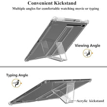 Load image into Gallery viewer, Clear Stand Back Case for Samsung Galaxy Tab S9 Tablet 11 inch (2023 Release) (SM-X710/ X716B/ X718U) with S Pen Holder/Kickstand Anti-Fall Transparent Soft TPU Back Shockproof Cover, Clear
