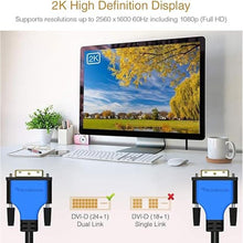 Load image into Gallery viewer, BlueRigger DVI to DVI Monitor Cable (30FT, 24+1 Dual Link, Digital Video Cable, Male to Male) - for Gaming, DVD, Laptops, HDTV and Projector
