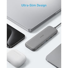 Load image into Gallery viewer, Anker USB C Hub, 5-in-1 USBC to HDMI Splitter with 4K Display, 1 x Powered USB-C 5Gbps &amp; 2×Powered USB-A 3.0 5Gbps Data Ports for MacBook Pro, MacBook Air, Dell and More (Grey)
