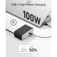 Load image into Gallery viewer, Anker Nano Charging Station(100W Max), 7-in-1 USB C Power Strip for iPhone 16/15/14 and MacBook Air/Pro, 5ft Thin Cord,3AC, 2USB A,2USB C,Power Delivery Desktop Accessory for Home&amp;Office(Black)
