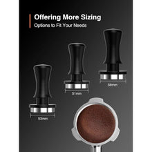 Load image into Gallery viewer, Espresso Tamper, 51mm Coffee Tamper for Coffee Machine Portafilter,Spring-loaded,Stainless Steel
