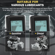 Load image into Gallery viewer, Engine Oil Tester Kit Gasoline &amp; Diesel Engine Oil Quality Test Kit, Quick Testing Transmittance and Temperature, Car Diagnostic Analysis Tool with 31.5 inch Flexible Probe, Includes 4 Batteries
