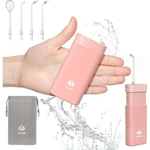 Load image into Gallery viewer, Portable Water Flosser for Teeth,Travel Water Flosser Picks,Mini Cordless Oral Irrigator Rechargeable Power Dental with Telescopic Water Tank, IPX7 Wateroproof for Brace &amp; Sensitive Teeth Care,Pink
