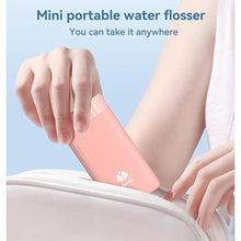 Load image into Gallery viewer, Portable Water Flosser for Teeth,Travel Water Flosser Picks,Mini Cordless Oral Irrigator Rechargeable Power Dental with Telescopic Water Tank, IPX7 Wateroproof for Brace &amp; Sensitive Teeth Care,Pink
