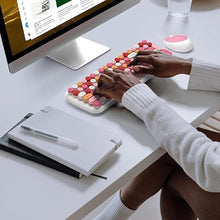 Load image into Gallery viewer, KNOWSQT Wireless Keyboard and Mouse Combo, White Mixed 100 Keys 2.4 GHz Round Keycap Typewriter Keyboards, USB Receiver Plug and Play, for Windows, PC, Laptop, Computer, Desktop
