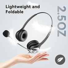 Load image into Gallery viewer, Wantek Headset with Microphone for PC, USB Wired Headphones - USB-C Over-Ear 3.5mm Headsets with Noise-Cancelling Microphone for Laptop - Computer Headphones with Mic in-line Control for Home
