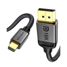 Load image into Gallery viewer, Silkland 16K Mini DisplayPort to DisplayPort 2.1 Cable, [16K@60Hz, 8K@120Hz, 4K@240Hz] 80Gbps Bi-Directional, HDR, G-Sync, Mini DP [Thunderbolt 2] for Gaming Laptop, MacBook, Monitor,6.6FT
