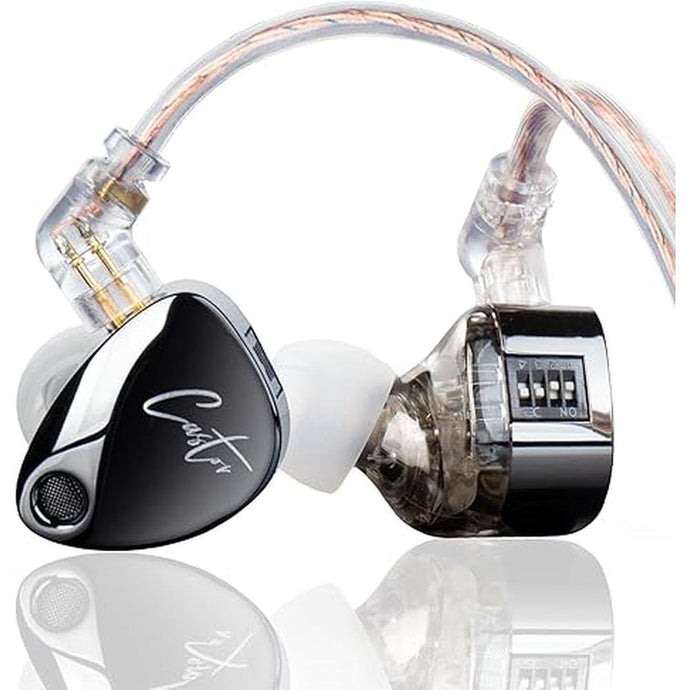 KZ Castor in Ear Monitor Headphones, HiFi Improved Bass in-Ear Earphone Sound Tuning Noise Isolating IEM, Dual-Dynamic Driver Wired Earbuds, 2PIN-C Detachable Cable