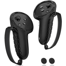 Load image into Gallery viewer, Controller Grip for Oculus Meta Quest 3S Oculus Quest 3 VR Accessories Grips Cover for VR Touch Controllers Straps Silicone Covers Protector with Non-Slip Thumbstick Covers 1Pair Black
