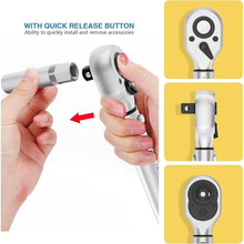 Load image into Gallery viewer, 1/2 Inch Drive Click Torque Wrench, 15-167 Ft-Lb/20.4-216.2 Nm Professional Dual Direction Adjustable Torque Wrench for Motorcycle Car Repair
