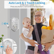 Load image into Gallery viewer, Keyless Entry Door Lock, Electronic Keypad Deadbolt with Door Knob, Deadbolt Smart Door Lock for Front Door, Front Door Lock Set, Auto Lock, Easy Installation, Satin Nickel
