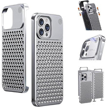 Load image into Gallery viewer, Compatible with iPhone 15 Pro/Pro Max Metal Case [Aviation Aluminum Alloy] Ultra-Thin Frameless Slim Lightweight Heat Dissipation Cooling Camera Cover Protective Cases (Silver,Pro Max)

