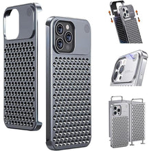 Load image into Gallery viewer, Compatible with iPhone 15 Pro/Pro Max Metal Case [Aviation Aluminum Alloy] Ultra-Thin Frameless Slim Lightweight Heat Dissipation Cooling Camera Cover Protective Cases (Dark Gray,Pro Max)
