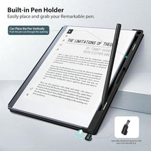 Load image into Gallery viewer, TiMOVO Case Compatible for Remarkable 2 Tablet, Slim Lightweight Stand Hard Back Shell Protective Cover with Pen Holder Compatible with Remarkable 2 Paper Tablet 10.3" 2020 Released, Black
