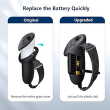 Load image into Gallery viewer, AMVR Upgraded Controller Grips Cover Compatible with Meta/Oculus Quest 3S/Quest 3 Accessories, with Battery Opening Cover and Knuckle Straps Protector
