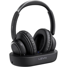 Load image into Gallery viewer, LEVN Wireless Headphones for TV Watching, TV Headphones Wireless for Seniors with Transmitter Charging Base, Hearing-impaired, No Audio Delay Blutooth 5.2, Plug and Play, Gifts for Elderly
