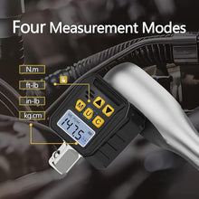 Load image into Gallery viewer, 1/2” Drive Digital Torque Adapter, 7.38-147.5 Ft-lb/10-200 Nm Digital Torque Wrench Converter with 3/8&quot; and 1/4&quot; Adapters for Bicycle Motorcycle Car Repair
