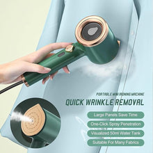 Load image into Gallery viewer, Portable Mini Ironing Machine, Travel Mini Steam Iron, Handheld Garment Steamer, Fast Preheating Steam Dry Ironing, For Home and Travel (Green)
