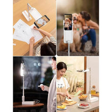 Load image into Gallery viewer, Overhead Phone Stand for Recording,Overhead Phone Mount, Foldable/Extendable/Rechargeable Phone Stand with Light&amp;Wireless Remote, for Photo/Vlog Kit/Tiktok/Unboxing Video,Cooking.v10
