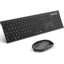Load image into Gallery viewer, Bluetooth Keyboard Mouse, Multi-Device Wireless Keyboard and Mouse Combo, Dual-Mode(Bluetooth + Bluetooth + USB), Ultra Slim, Rechargeable, for Windows/Mac OS (Black)
