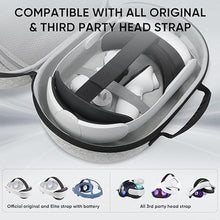 Load image into Gallery viewer, Hard Carrying Case Compatible with Meta Quest 3S/3 Accessories, Custom Storage Space for VR Gear/Elite Head Strap/Controllers/Adapter/AA Batteries, with Lens Cover for Travel and Protection
