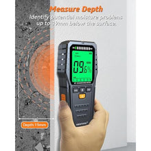 Load image into Gallery viewer, Pinless Moisture Meter MESITOOL Digital Moisture Meters for Wood Lumber Moisture Detector for Firewood Concrete Come with 9v Battery and Carry Bag (MT28)
