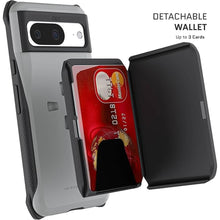 Load image into Gallery viewer, Ghostek Exec Wallet Case for Google Pixel 8 - Magnetic Credit Card Holder, Compatible with Wireless Charging, Kickstand (6.2 Inch, Gray)
