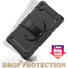 Load image into Gallery viewer, SEYMAC stock Case for Samsung Galaxy Tab A9+ Plus 11'', Full-Body Drop Protection Case with Screen Protector Pencil Holder [360° Rotating Hand Strap] &amp;Stand, Black

