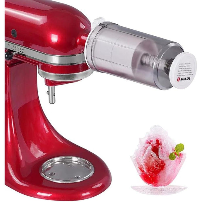Gdrtwwh Shaver Ice Attachment for KitchenAid Stand Mixer-Ice Shaver and Snow Cone Attachment for Kitchenaid Stand Mixer,BPA Free?8pcs Ice Mold Includ)