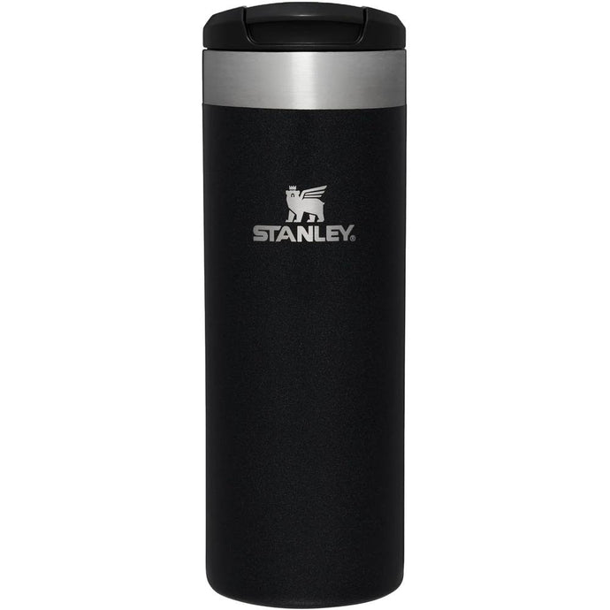 Stanley Aerolight Transit Travel Mug 0.47L - Keeps 6 Hours Hot - 8 Hours Cold - Dishwasher Safe - Leakproof - Car Cup Holder Compatible - Insulated Coffee Cup - Black Metallic