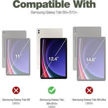 Load image into Gallery viewer, Dexnor Case for Samsung Galaxy Tab S10 Plus (2024) / Galaxy Tab S9 Plus (2023) 12.4 Inch, [Built in Screen Protector &amp; Kickstand] with Pen Holder Heavy Duty Shockproof Protective Cover - Black

