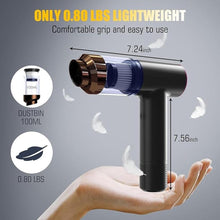 Load image into Gallery viewer, Handheld Car Vacuum Portable Cordless - Mini, Portable | Dual Suction (7500pa &amp; 12000pa) | 4-in-1 Vacuum Cleaner, Blower, Inflator, Deflator &amp; Air Duster for Car, Home, Kitchen, Pet Hair, Office Use
