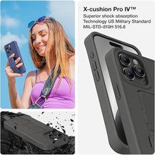 Load image into Gallery viewer, AMAZINGthing for iPhone 15 Pro Max Case with Built-in Kickstand, Magnetic Case Compatible with Magsafe Wireless Charging, Anti Fingerprint, 12FT Drop-Proof, Matte Pro Mag Series, Black
