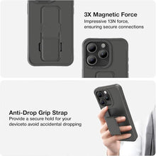 Load image into Gallery viewer, AMAZINGthing for iPhone 15 Pro Max Case with Built-in Kickstand, Magnetic Case Compatible with Magsafe Wireless Charging, Anti Fingerprint, 12FT Drop-Proof, Matte Pro Mag Series, Black

