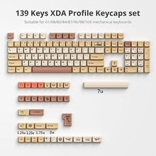 Load image into Gallery viewer, surmen 139 XDA Profile PBT Keycaps 75 Percent, Custom keycaps Dye Sublimation with ISO Keys for 61/68/82/87/108 Mechanical Keyboard (Stamp)
