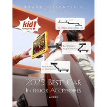 Load image into Gallery viewer, LISEN for iPad Holder for Car Accessories for Women Car Tv Headrest Tablet Holder, iPad Car Mount Backseat Car Organizer Kids Travel Essentials [3 in 1] Road Trip Essentials for 4.7-11 Tab Fire HD
